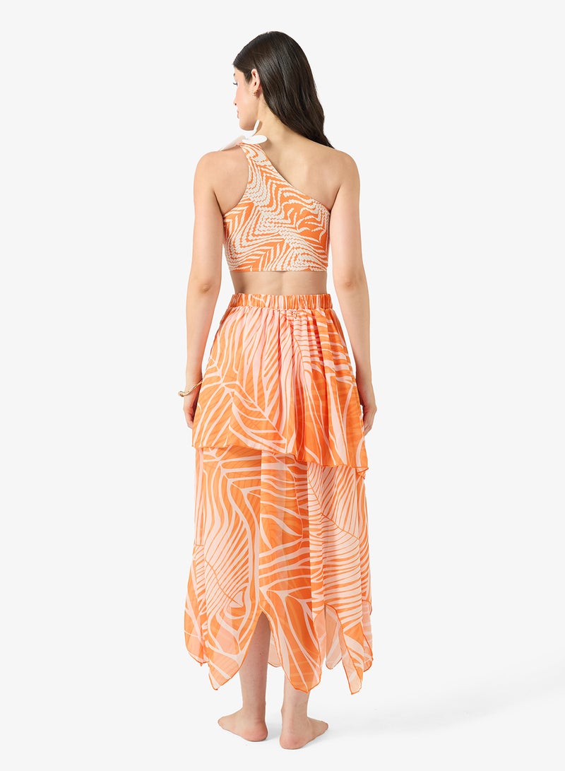 ايلا بيكيني مطبوع مع تنورة شاطئ - Image 2